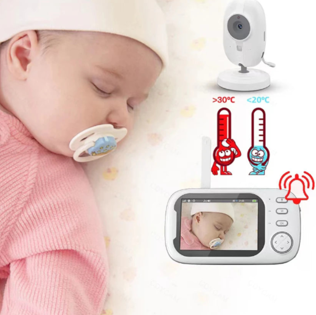 Babyphone Vidéo Sans Fil Le Baby Monitor : Veillez sur Bébé avec Confort et Sécurité 🌡️📹